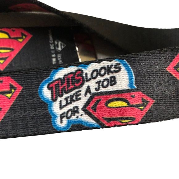 Superman DC Comics Belt, Buckle Down Web Belt, Adjustable, Seat Belt Style SZ 13 - Picture 7 of 11
